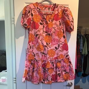 Floral Pink and Orange Dress
